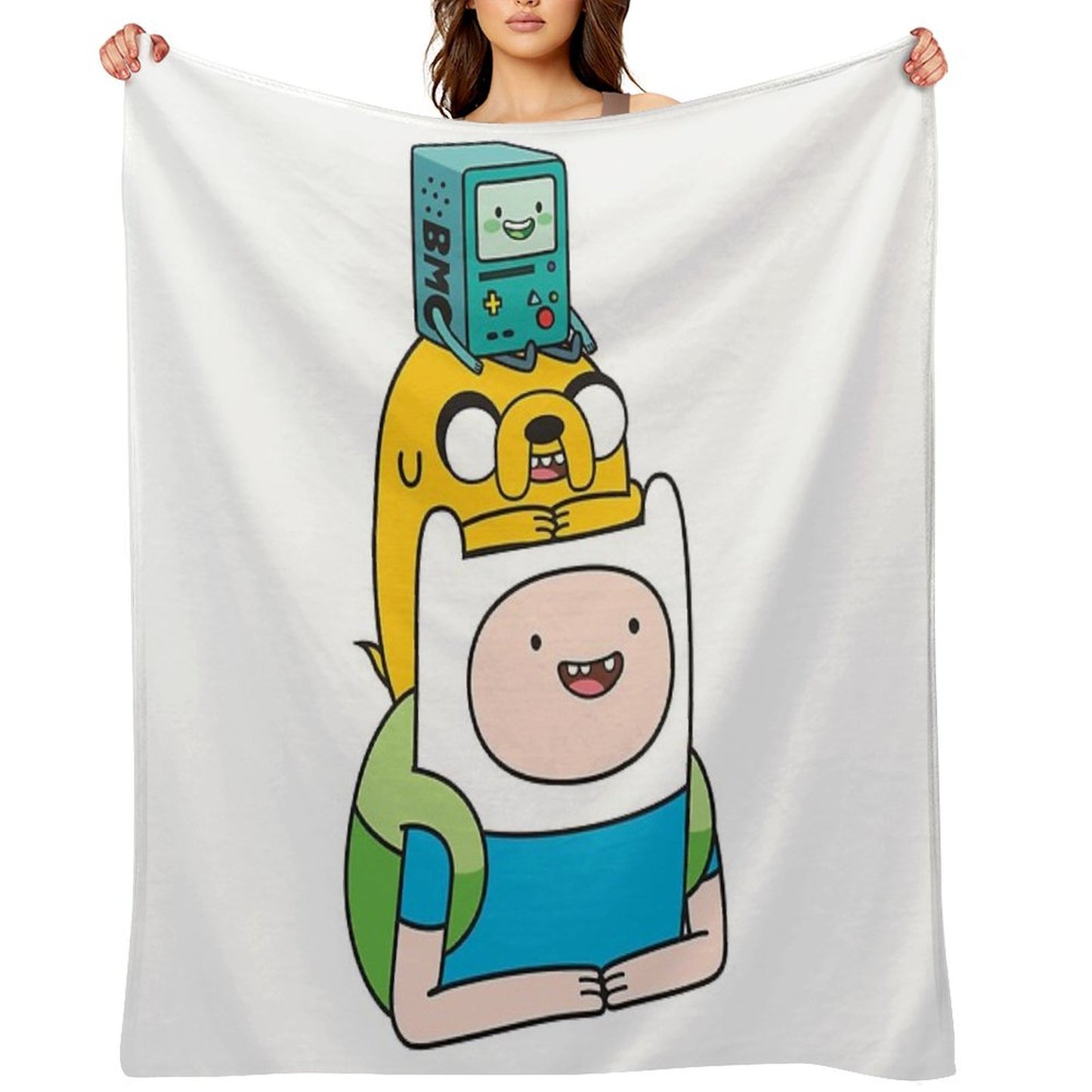Finn Jake BMO Throw Blanket