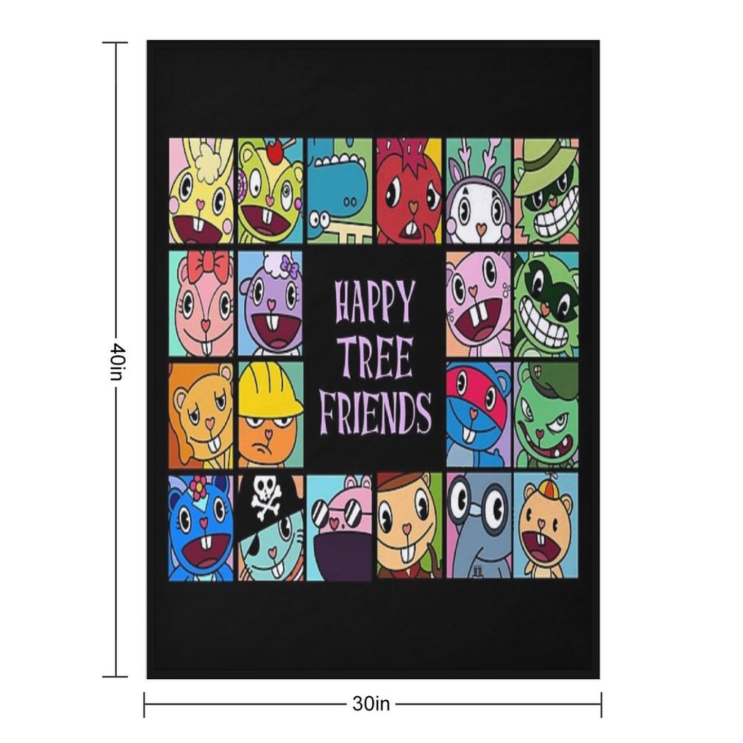 Happy Tree Friends Throw Blanket