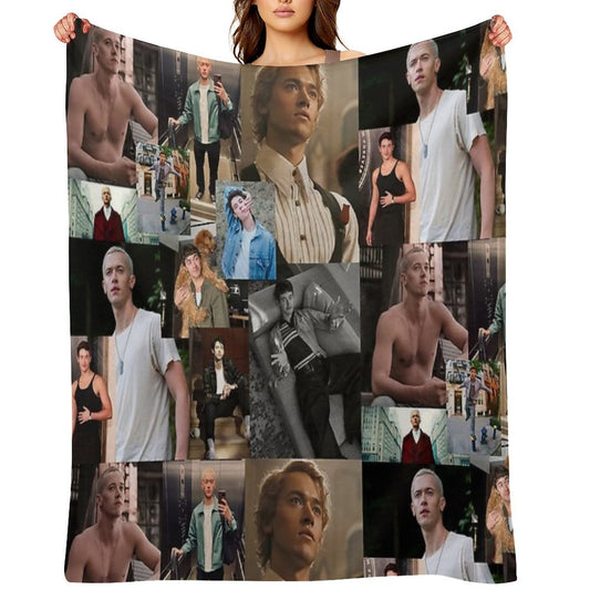 Tom Blyth Coriolanus Snow Throw Blanket