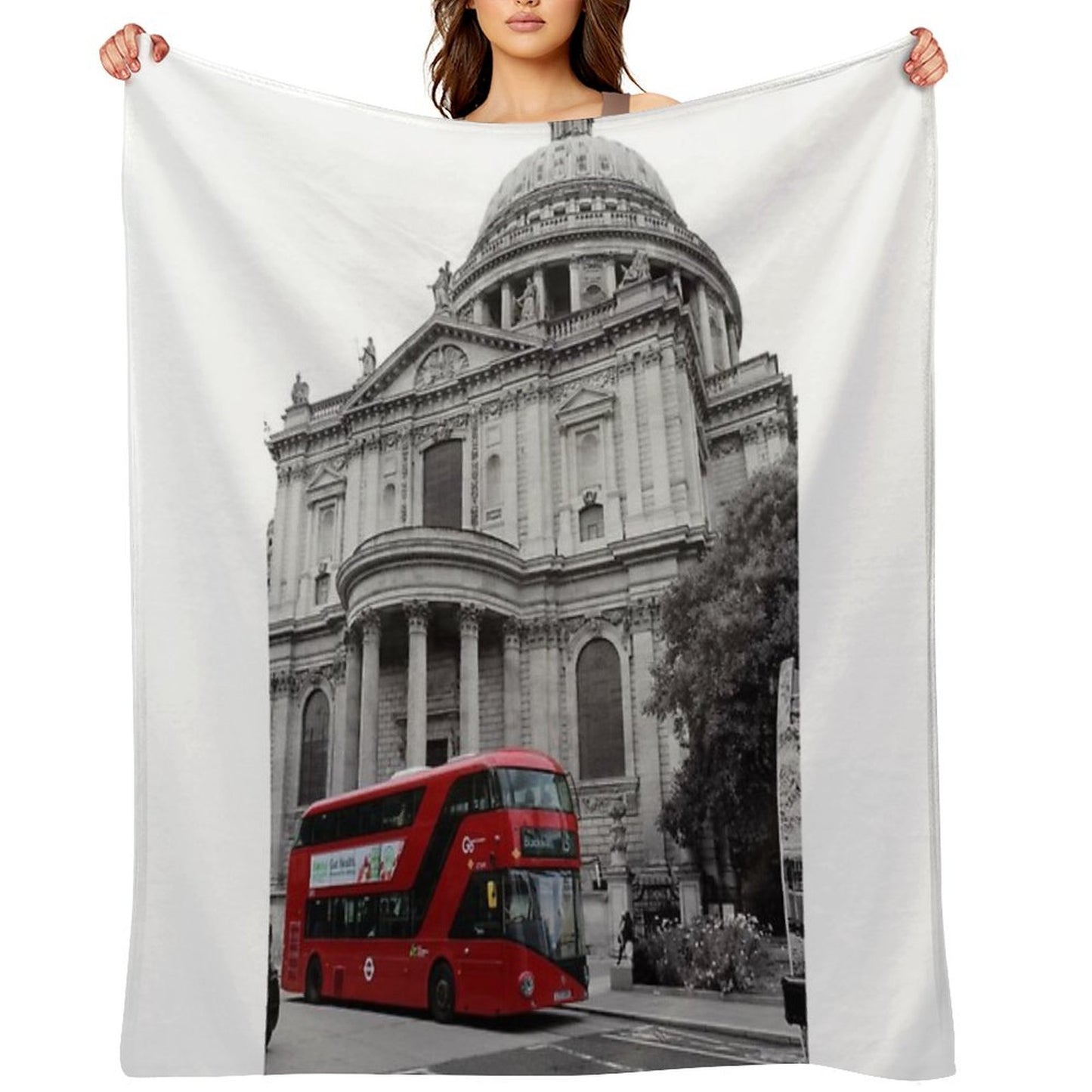 London Street Photography Print Throw Blanket