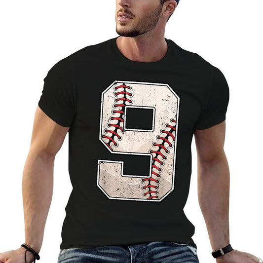 Baseball Birthday Boy Nine 9 Years Old Ninth 9th Bday Party T-Shirt