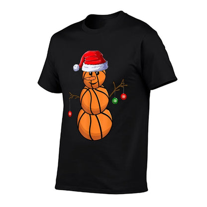 Basketball Snowman Balls Christmas Pajama For Men Boys Kid  Moisture-wicking T-Shirt