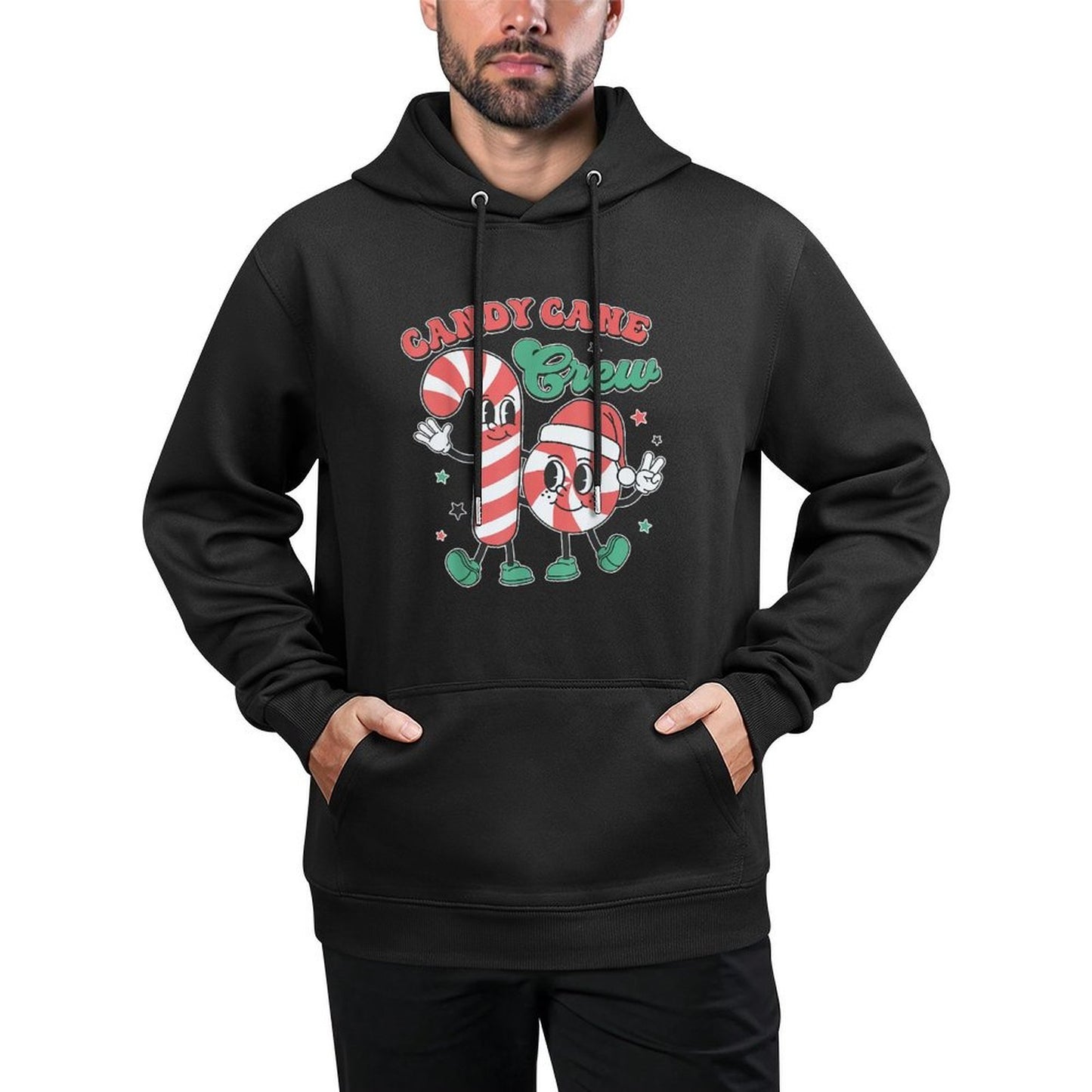 Candy Cane Crew - Funny Christmas Holiday Men Women Machine Washable Hoodie