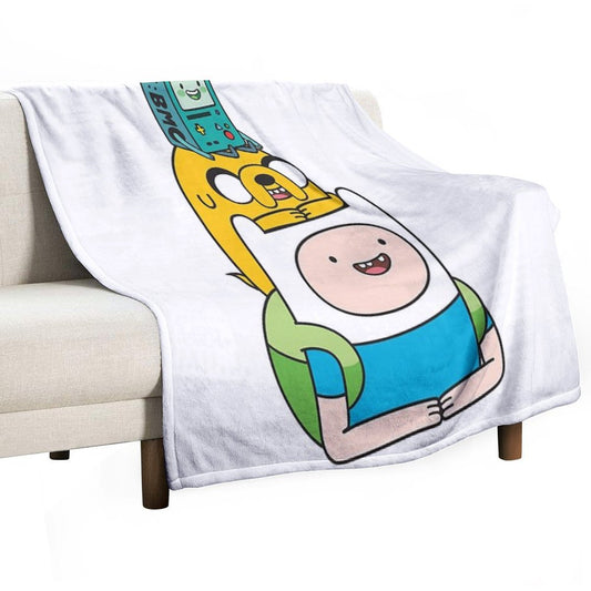 Finn Jake BMO Throw Blanket
