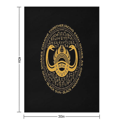 Thulsa Doom Two Snakes Coming Together Throw Blanket