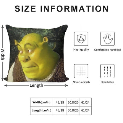 Shrek Face Meme Soft Multiple Sizes Throw Pillow