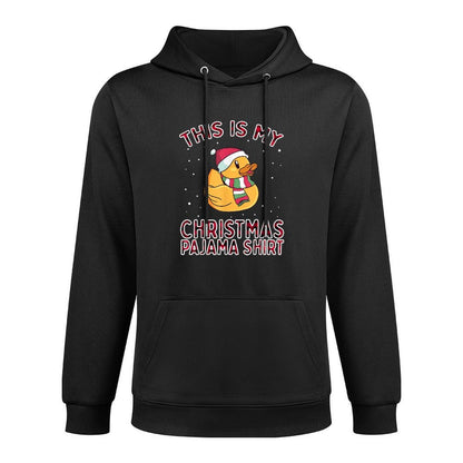 Christmas Pajamas For Family Duck This Is My Funny Xmas Gift Shrink-Resistant Hoodie
