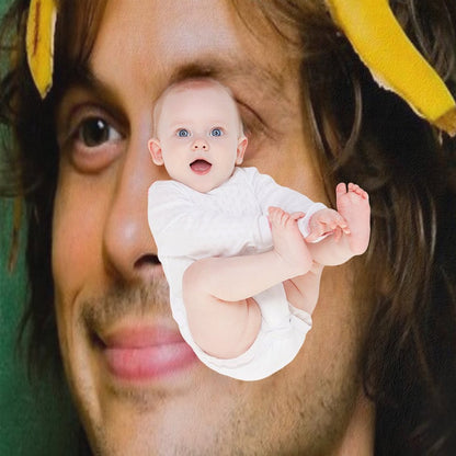 Matthew Gray Gubler with A Banana Throw Blanket