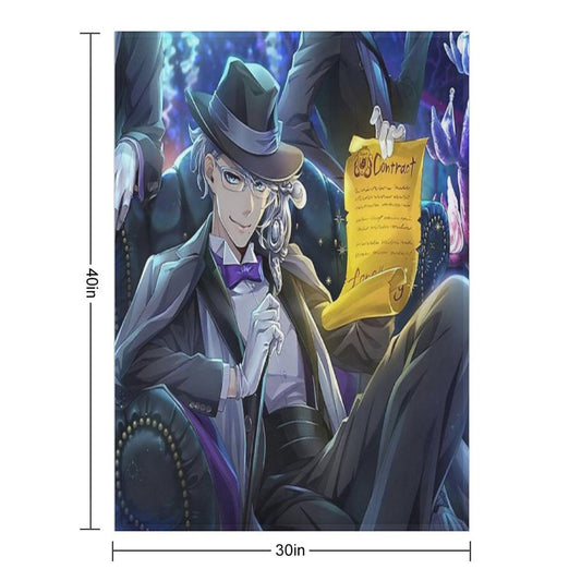 AzulAshengrotto Is A TwistedWonderland Anime Character Throw Blanket
