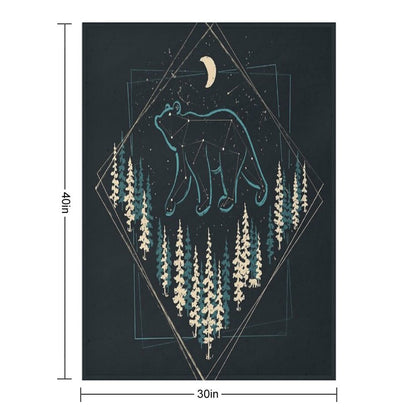 The Heaven's Wild Bear Throw Blanket