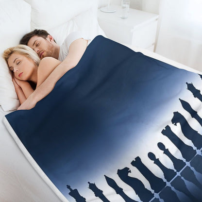 Chess Pieces Throw Blanket