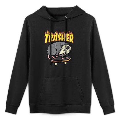 Opossum Skateboard Trasher Funny Possum Skater Men Boys Kids Easy Care Hoodie