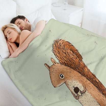 Sarah The Squirrel Throw Blanket