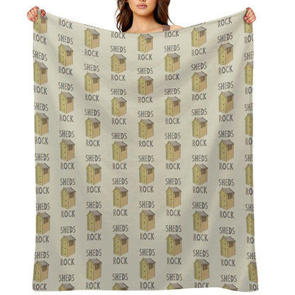 Sheds Rock Throw Blanket