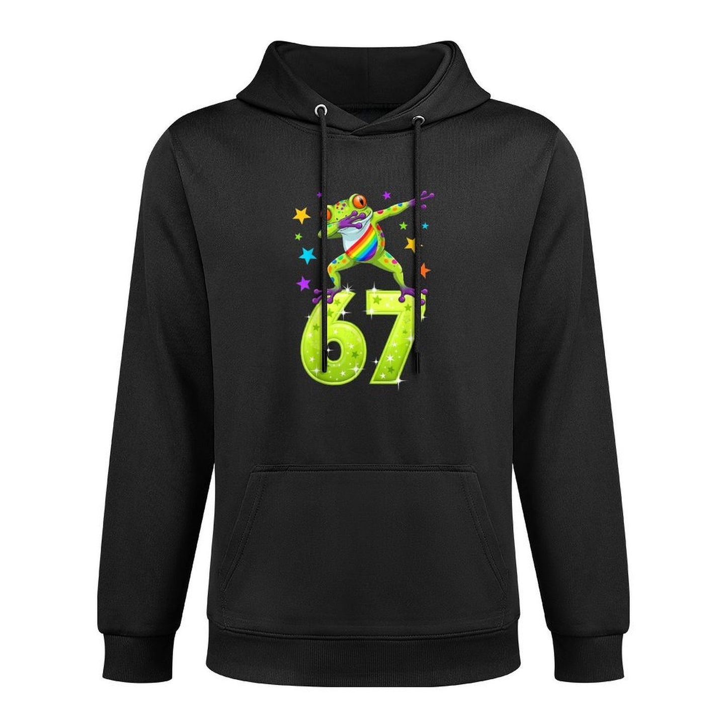 Dabbing Frog 67 Funny Six Seven Gen Z Slang Meme Cute Unisex Design Hoodie