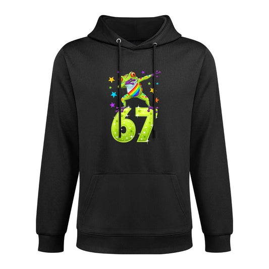 Dabbing Frog 67 Funny Six Seven Gen Z Slang Meme Cute Unisex Design Hoodie