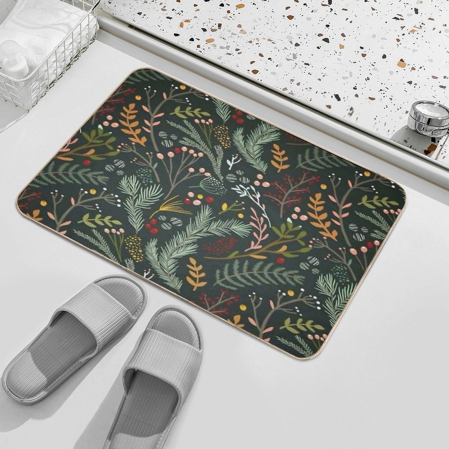 Yuletide Pattern Bath Mat