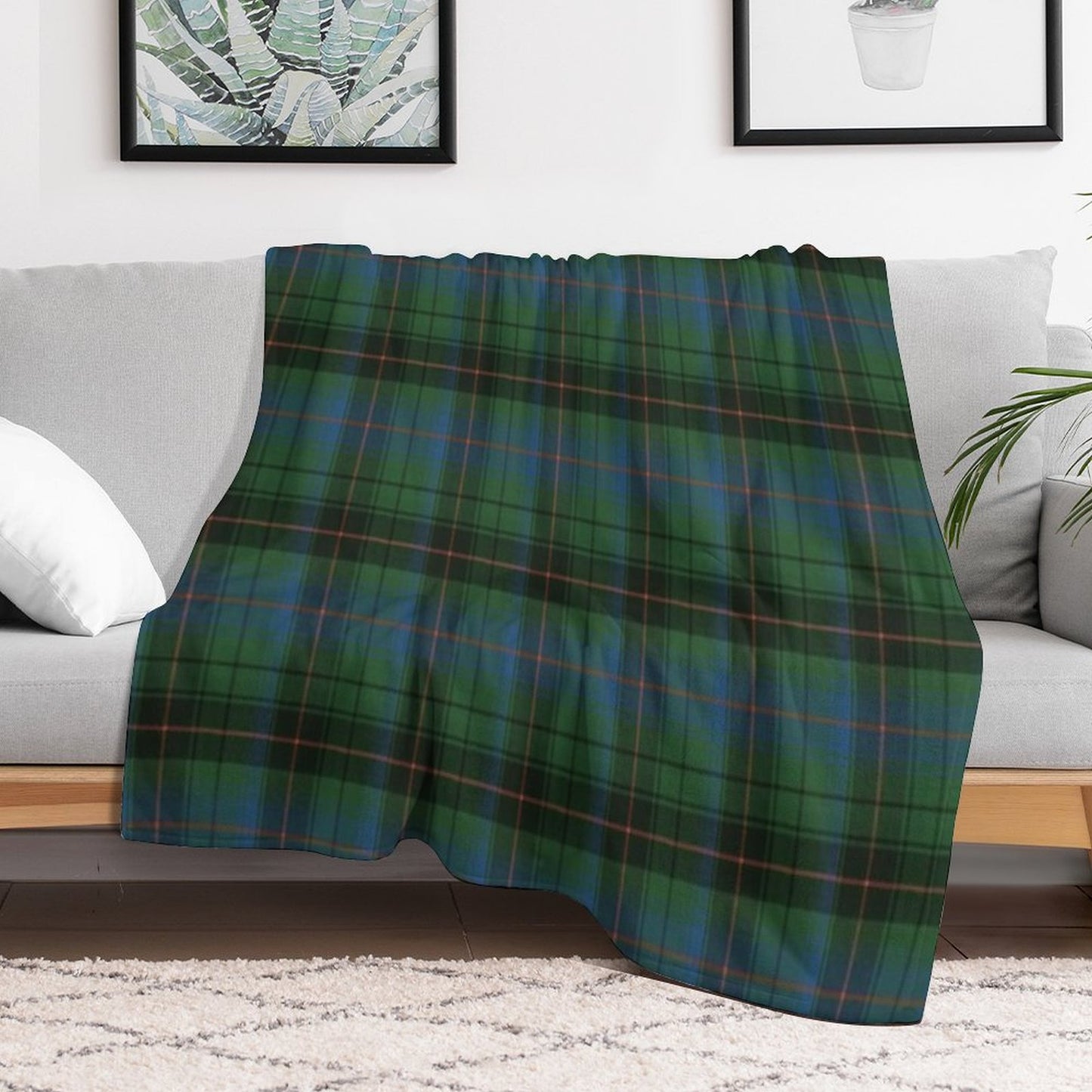 Davidson Clan Ancient Tartan Throw Blanket