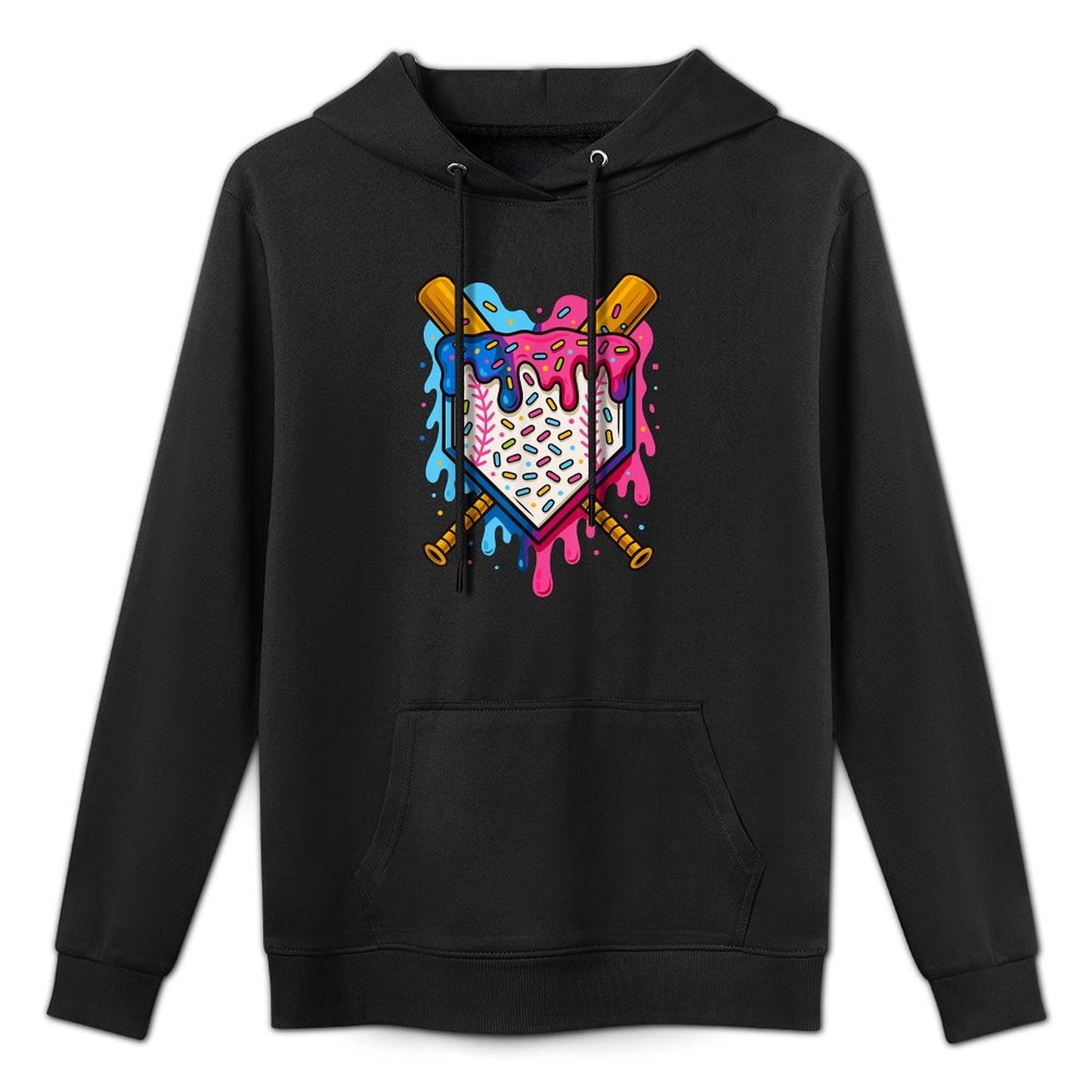 Baseball Boys Ice Cream Drip Baseball Layering Staple Hoodie