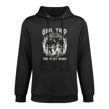 Retro Girls Trip Salem 1692 They Missed One Witch Halloween Shrink-Resistant Hoodie