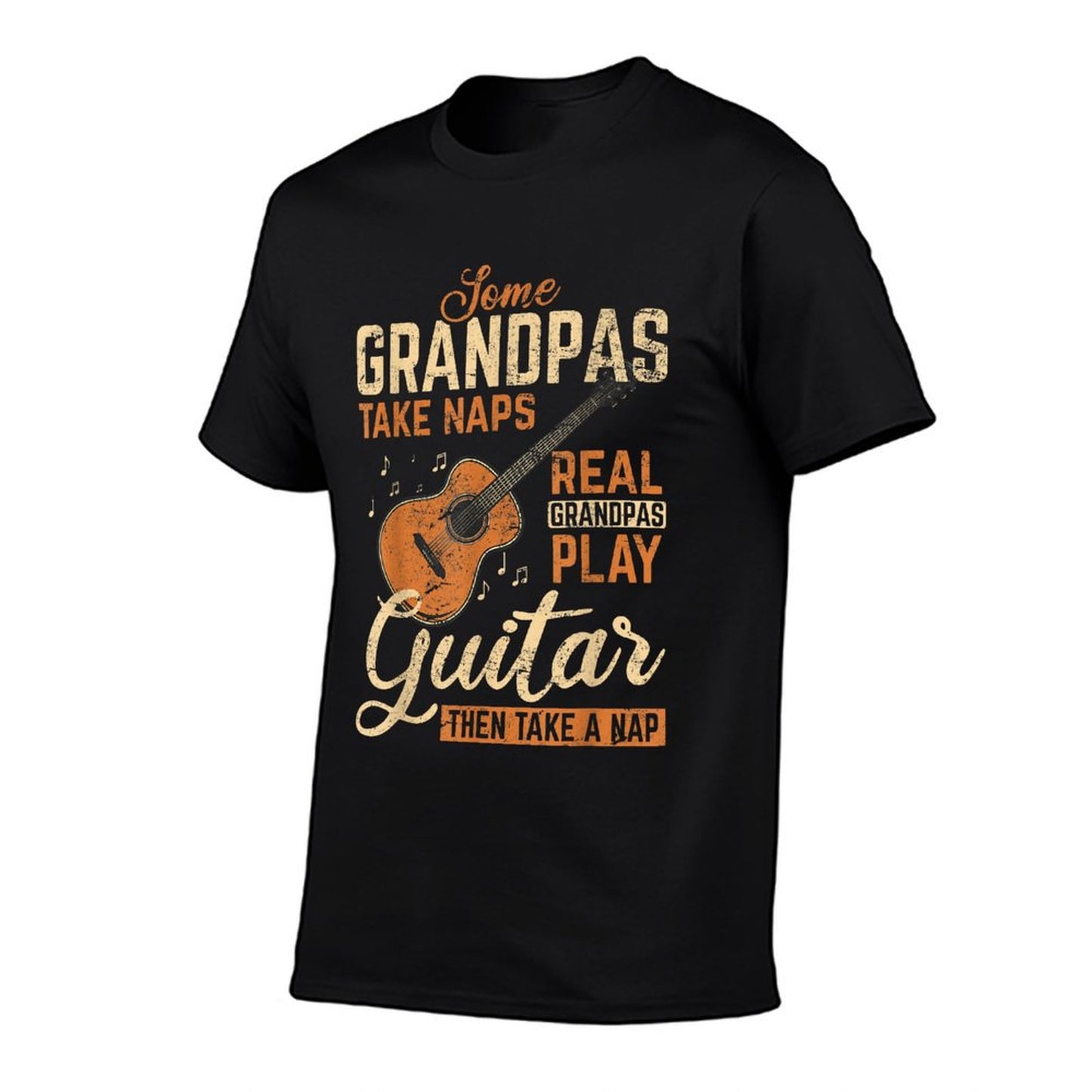 Real Grandpas Play Guitar Then Take Nap Funny Guitarist T-Shirt