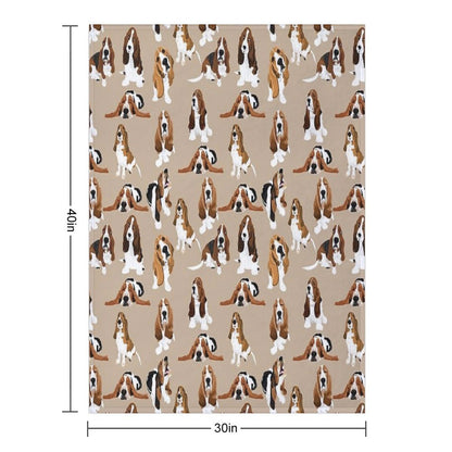 Basset Hound Throw Blanket