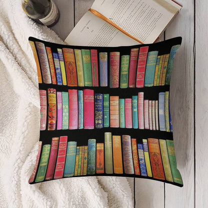 Bookworms Delight  Antique Book Library for Bibliophile Linen Throw Pillow Cover