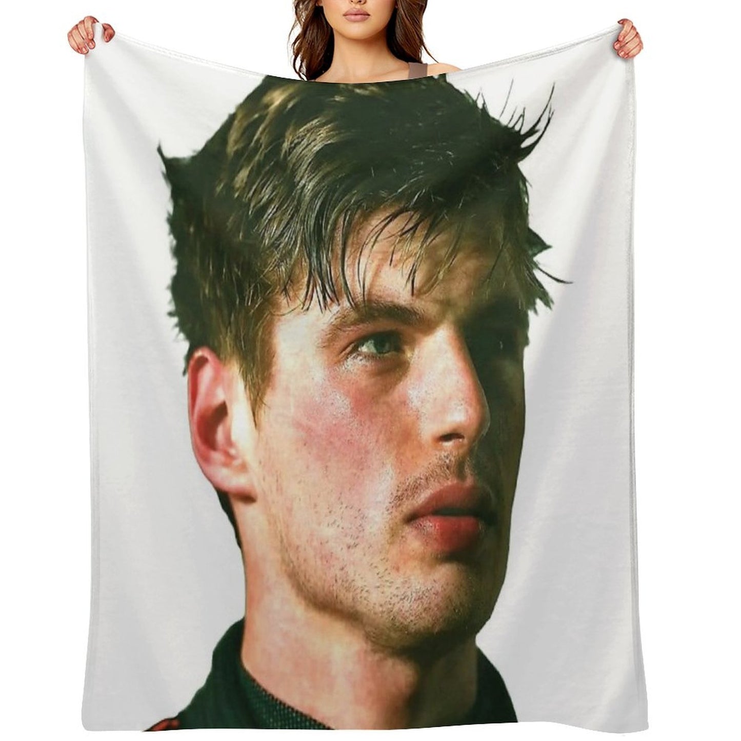 Max F1 Driver Sweaty Serious Face Throw Blanket