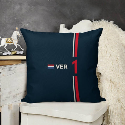 F1 2022 - #1 Verstappen Linen Throw Pillow Cover