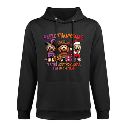 Goldendoodle Halloween Thanksgiving Christmas Men Women Kid Machine Washable Hoodie