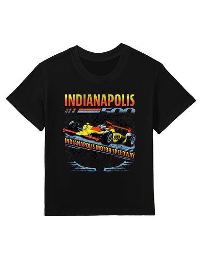 Indy 500 The Greatest Spectacle In Racing Distressed Poster Kids T-Shirt