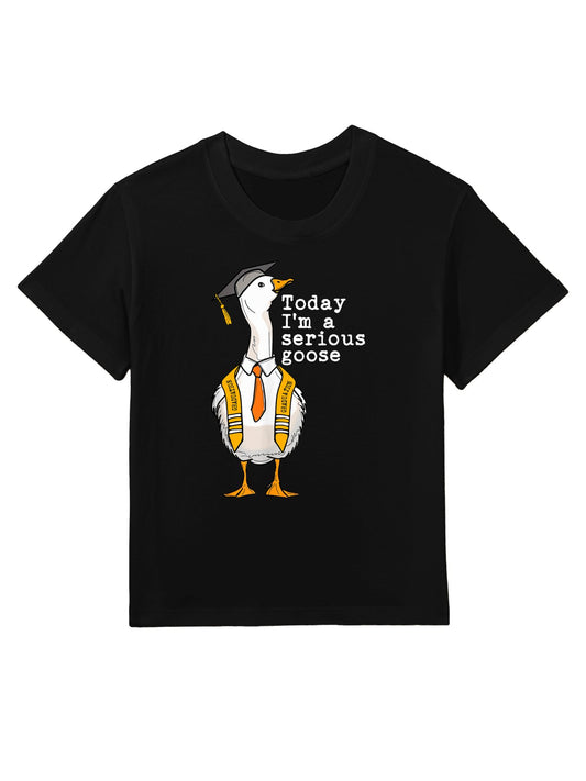 Funny Graduation Senior Silly Goose Today Im A Serious Goose Kids T-Shirt