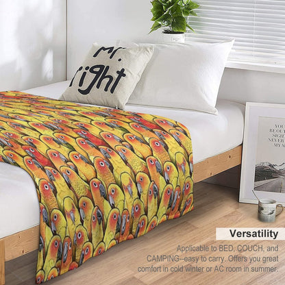 Sun Conures Throw Blanket