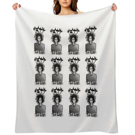 The Cure Print 1 Throw Blanket
