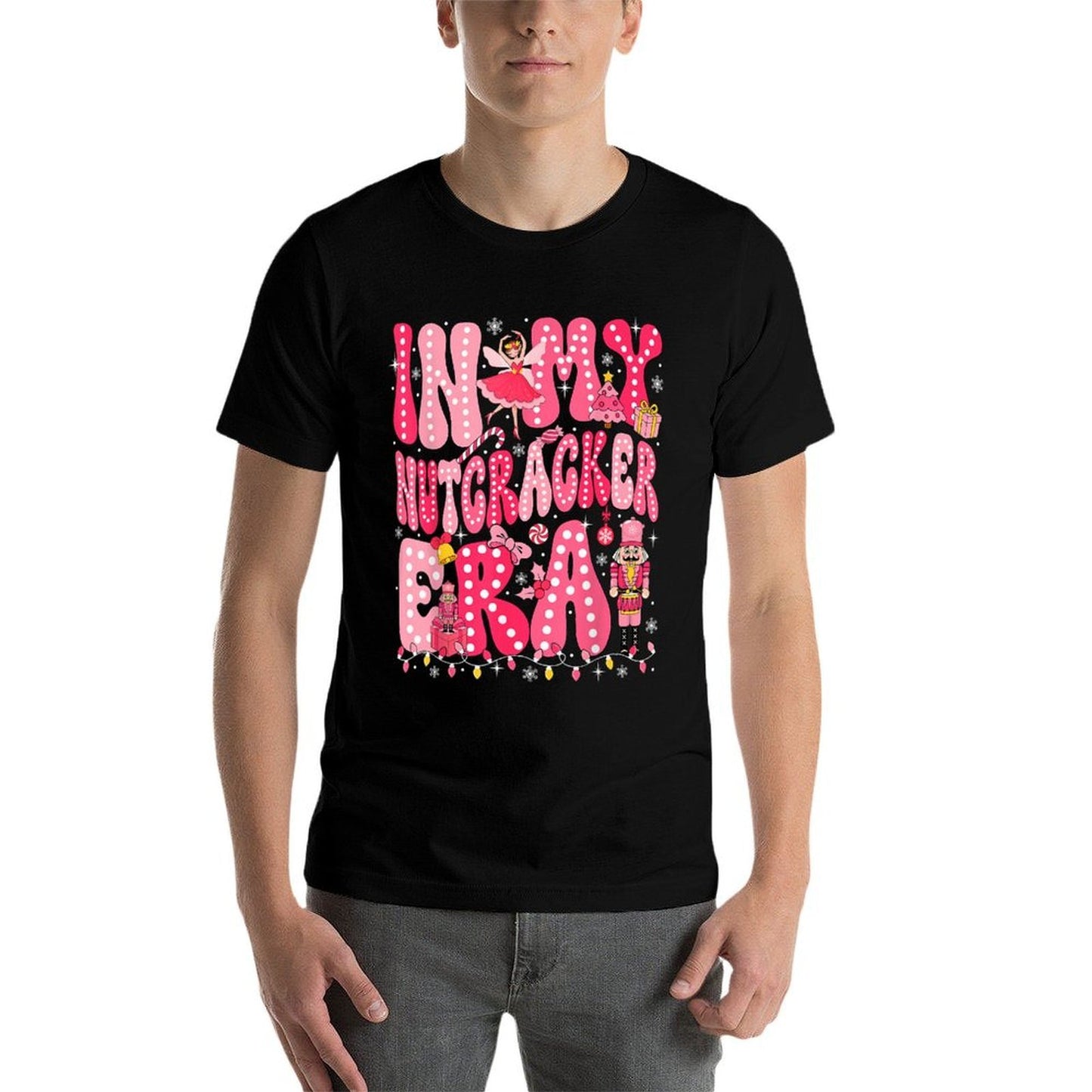 Pink Nutcracker Squad in My Nutcracker Era Pink Christmas  Rolled Sleeves T-Shirt