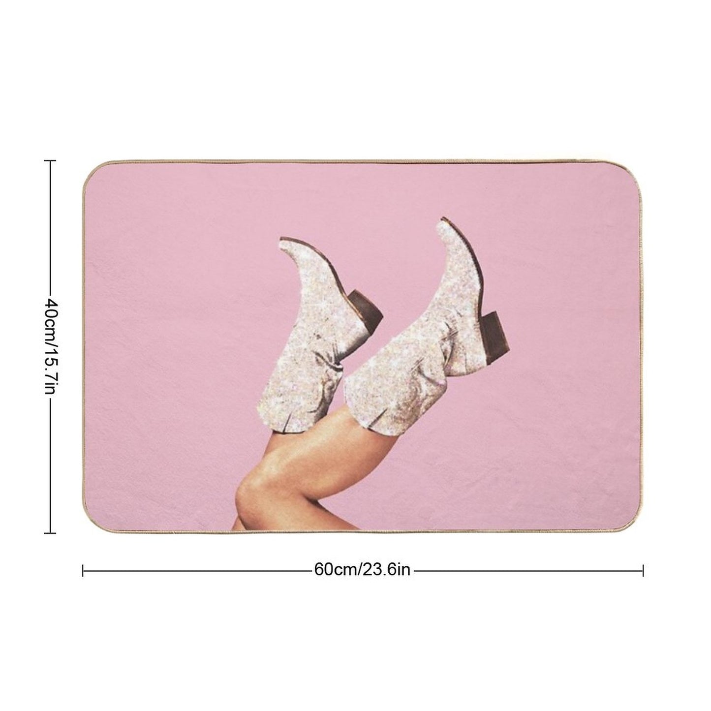 These Boots - Glitter Pink II Bath Mat