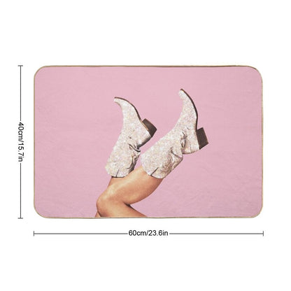 These Boots - Glitter Pink II Bath Mat