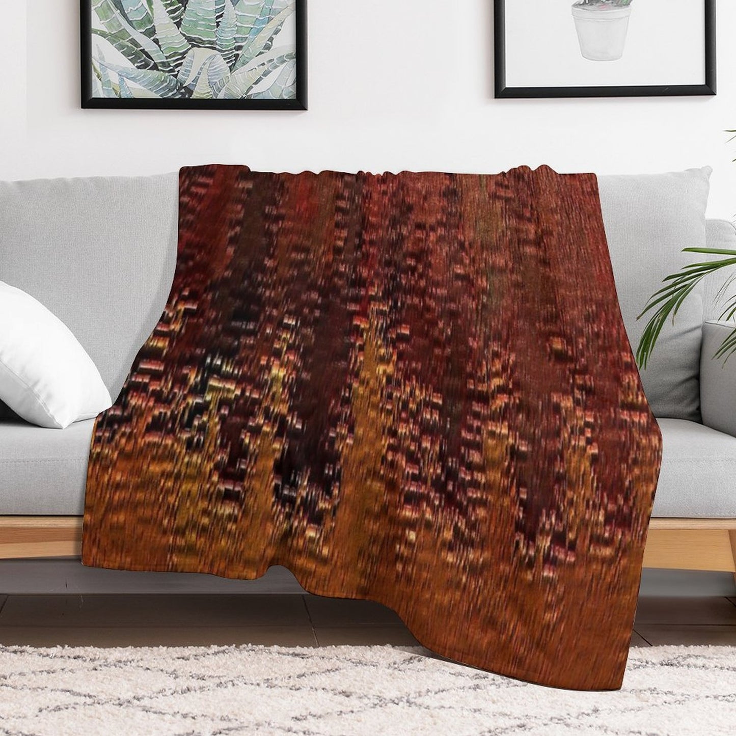 Copper Bronze Throw Blanket