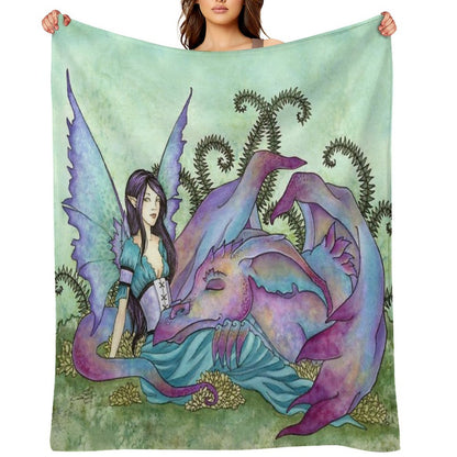 Let Sleeping Dragons Lie Throw Blanket