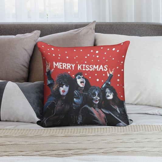 Merry Kissmas! Soft Skin-Friendly Throw Pillow