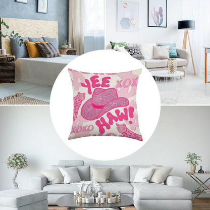 YEEHAW! Linen Throw Pillow Cover