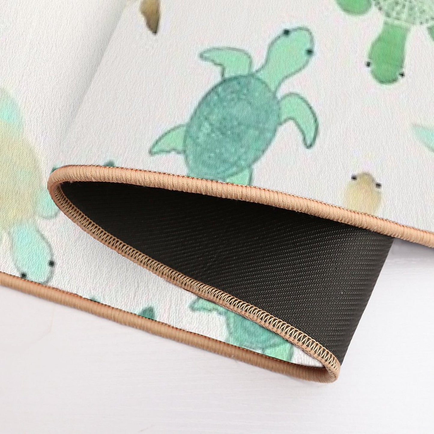 Gilded Jade & Mint Turtles Bath Mat