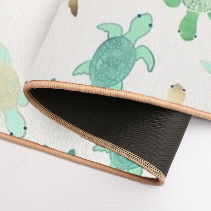 Gilded Jade & Mint Turtles Bath Mat