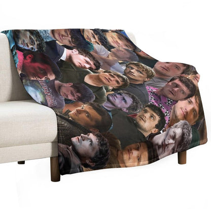 JoshHutcherson Photo Collage Throw Blanket