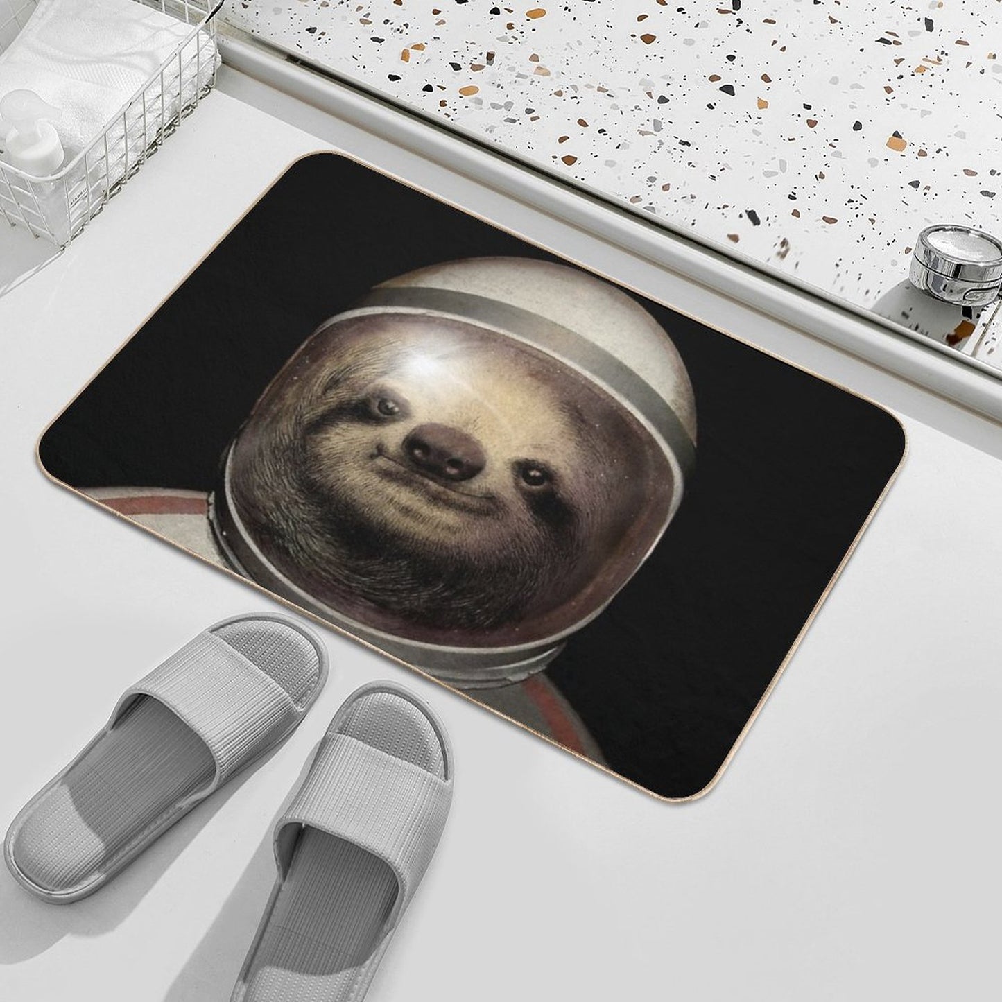 Space Sloth Bath Mat