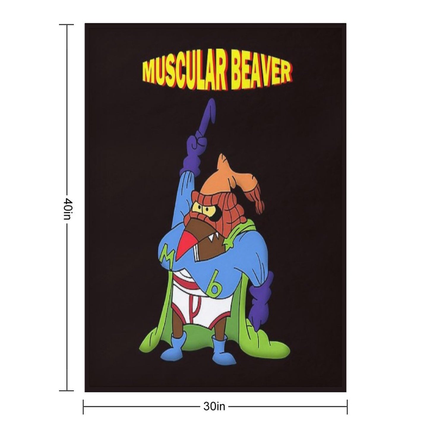 Muscular Beaver Throw Blanket
