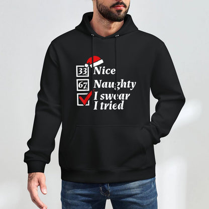 Funny 67 Meme I Swear I Tried 6-7 Christmas Breathable Fabric Hoodie