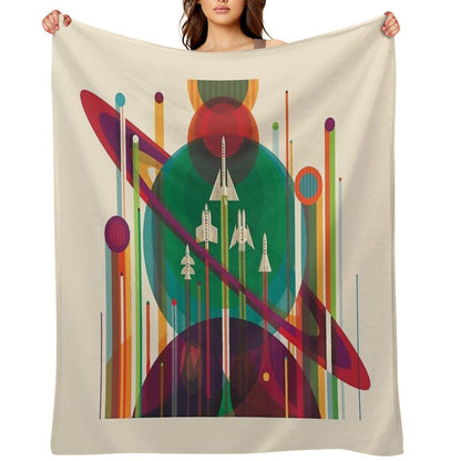 NASA JPL Space Tourism A Once in A Lifetime Getaway Throw Blanket