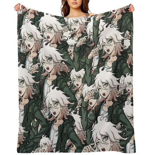 Nagito Komaeda Voice Hope Throw Blanket