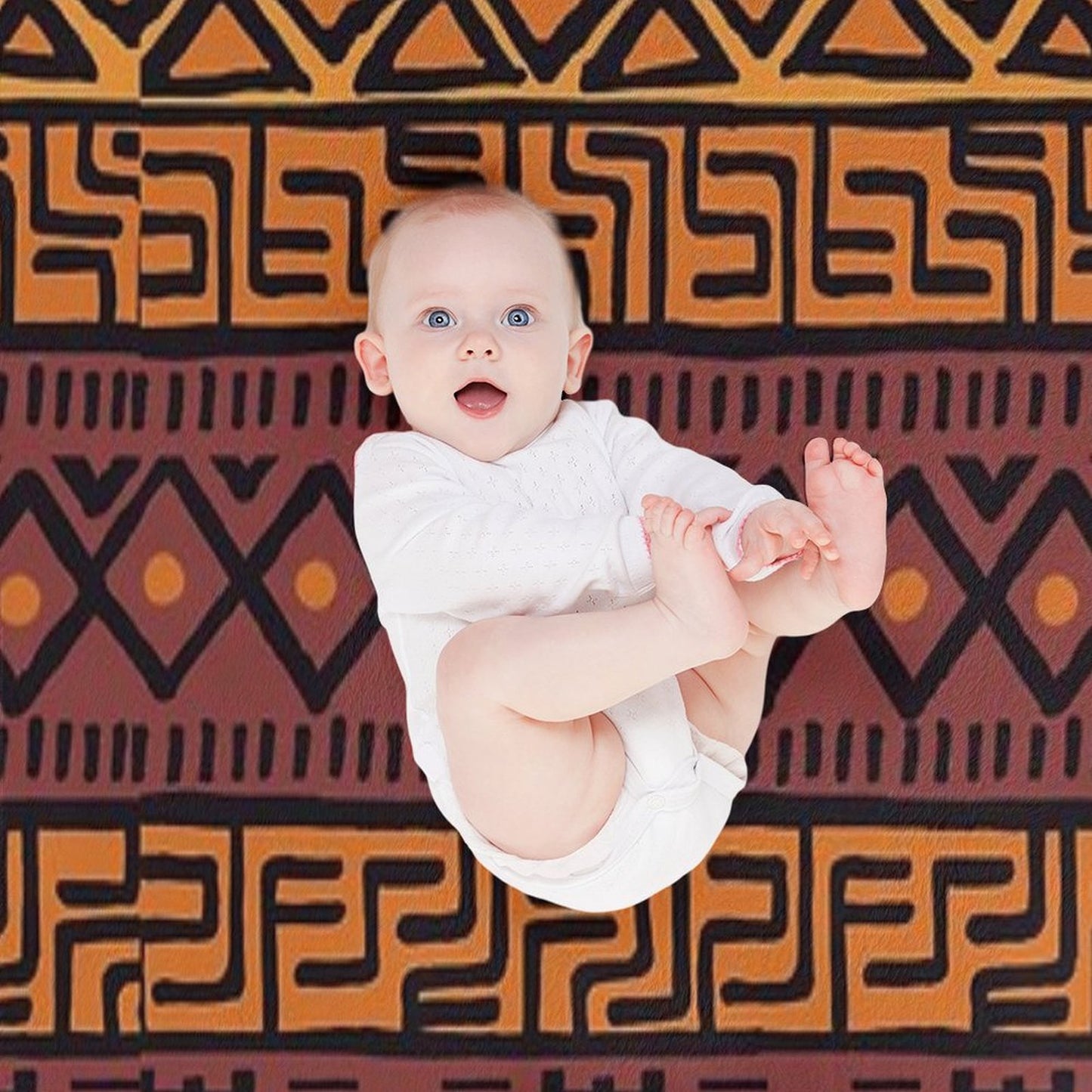 African Tribal Mudcloth Pattern Throw Blanket